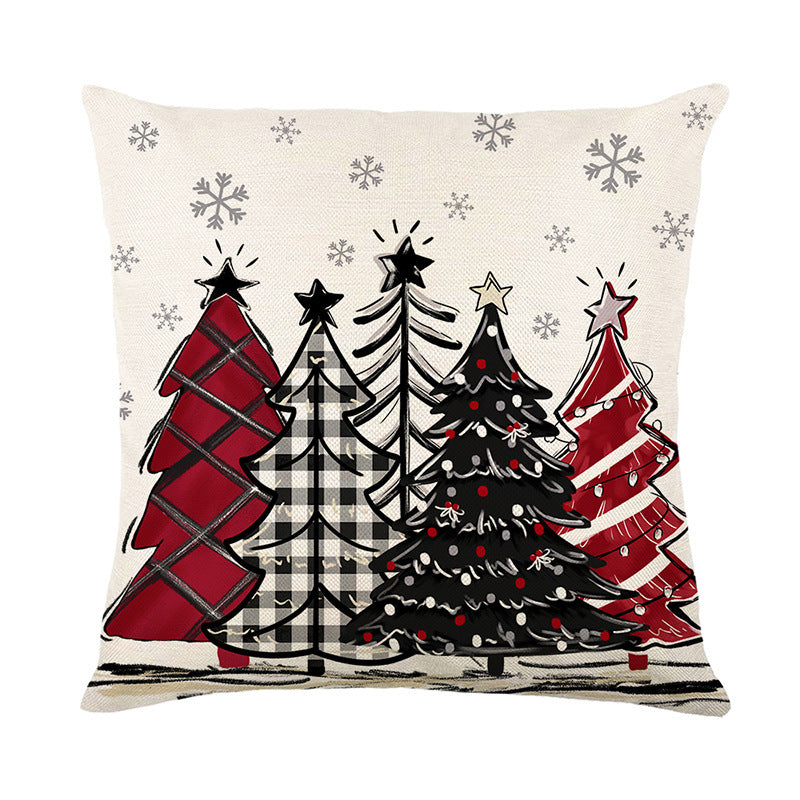 Christmas Cushion Cover Pillowcase Merry Christmas Decor For Home 2024 Xmas Ornament Happy New Year Gift