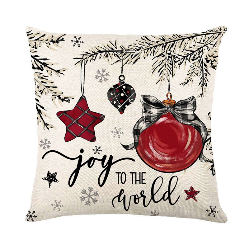 Christmas Cushion Cover Pillowcase Merry Christmas Decor For Home 2024 Xmas Ornament Happy New Year Gift